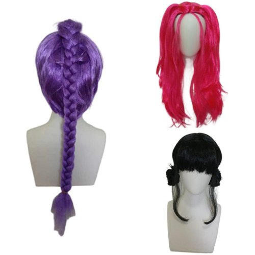 Image de Enfant Anime Kpop chasseurs de démons perruques Cosplay pour Rumi Mira Zoey Cosplay perruques WigCap noël Halloween Cosplay Costumes perruques