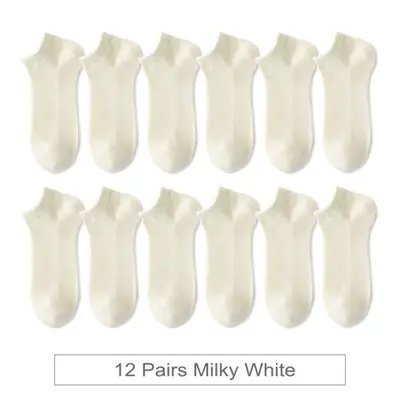 Image de Chaussettes Courtes Femme - 12 Paires Colorées en Coton Respirant