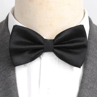 Image de Nœud Papillon Élégant Homme - Rayures & Perles Noires