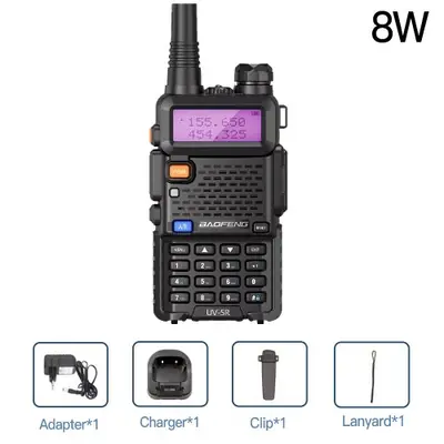 Image de Talkie-Walkie Baofeng UV-5R 8W - Double Bande, Longue Portée