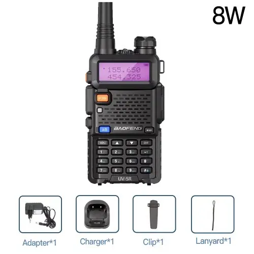 Image de Talkie-Walkie Baofeng UV-5R 8W - Double Bande, Longue Portée