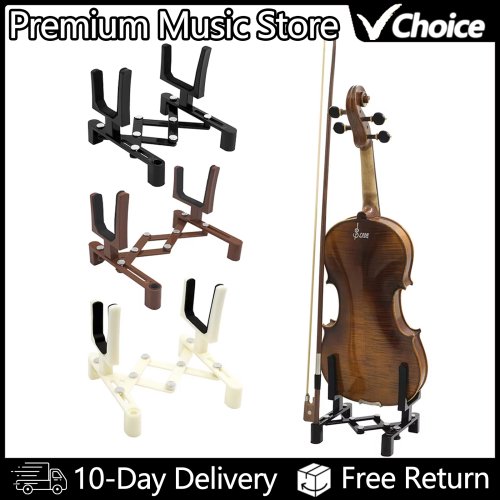 Immagine di Supporto per Violino Regolabile con Staffa Pieghevole e Spugna Morbida – Accessorio Portatile per Strumenti a Corda a Grandezza Naturale