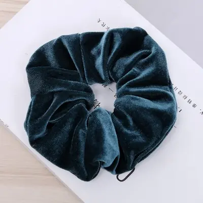 Image de Chouchous Cheveux Femme - Set de 10 Accessoires Velours Noir
