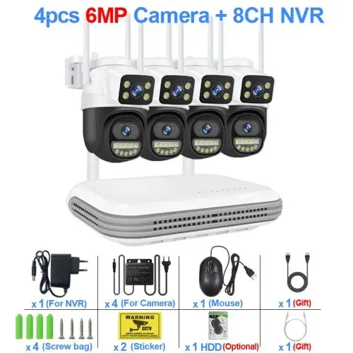 8CH nvr et 4 camb