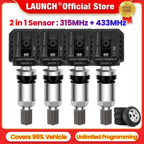 Imagen de LAUNCH X431 Sensor 2 en 1 Sensor RF 315MHz/433MHz TPMS herramientas de reparación de neumáticos escáner TSGUN sensores de presión de neumáticos probador programación