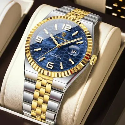 Image de Montre Homme Luxe Étanche avec Date et Lumineuse