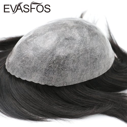 Imagen de Peluca Masculina de Cabello Humano con Densidad 130 - Prótesis Capilar Duradera