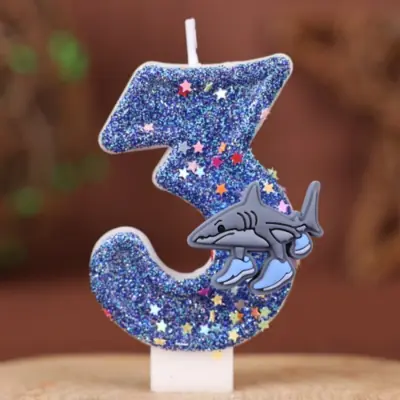 Image de Bougie Numérique Animale - Déco Gâteau Anniversaire Enfants