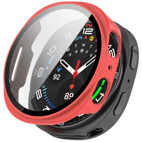 Afbeelding van Gehard glas + pc-hoes voor Samsung Galaxy Watch 8 44 mm 40 mm Alle dekking Beschermende bumperhoes voor Galaxy Watch 8 Accessoires