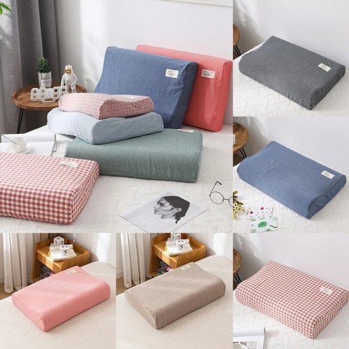 Afbeelding van 30x50 cm Katoenen Latex Kussensloop voor Comfortabel Slaapgevoel – Wasbare Geheugenkussensloop voor Thuis en Slaapkamer