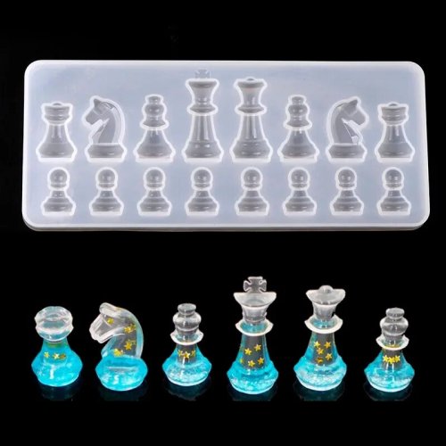 Image de Moule Silicone Échecs pour Bijoux DIY