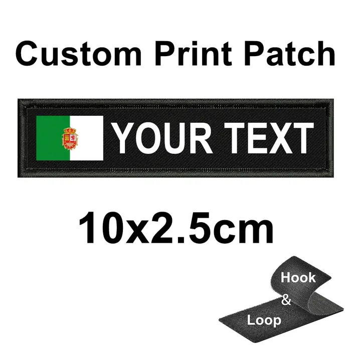 Image de Patch Militaire Personnalisé avec Boucle à Crochet