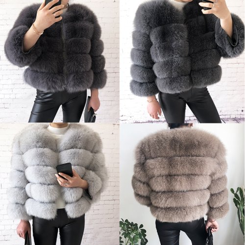 Image de Manteau en Fourrure Véritable Hiver 2024 - Style Élégant & Chaud