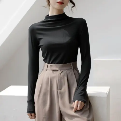 Image de Pull Col Roulé Tricoté Femme - Mode Coréenne Harajuku
