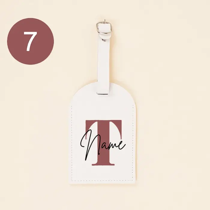 Image de Étiquette de Bagage Personnalisée en Cuir