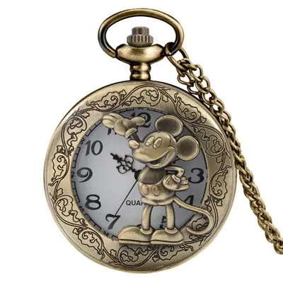 Image de Montre de Poche Vintage en Bronze - Pendentif Anime