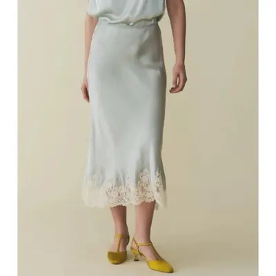 Jupe Longue Soie Satin Élégante Femme