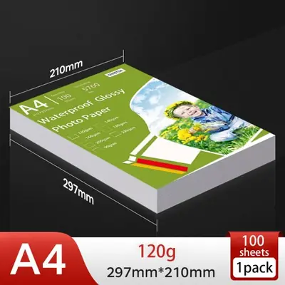 Papier Photo Brillant A4 - 100 Feuilles