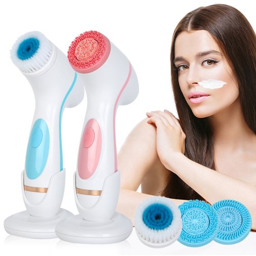 Immagine di Spazzola Viso 3 in 1 con Tecnologia Sonica e Vibrazioni – Pulizia Profonda, Massaggio e Detergenza Naturale per una Pelle Radiosa