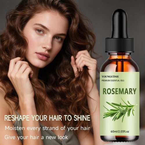 Zdjęcie YOUNGCOME Naturalny olejek eteryczny z rozmarynu, regeneruje zniszczone włosy, poprawia jakość, nawilża, olejek do pielęgnacji włosów odpowiedni do włosów i ciała.