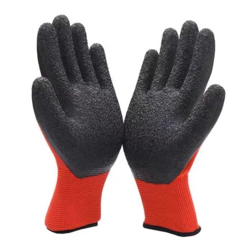 Imagen de Guantes flexibles recubiertos de látex: grado industrial y sin olores para reparación, paisajismo y construcción de automóviles