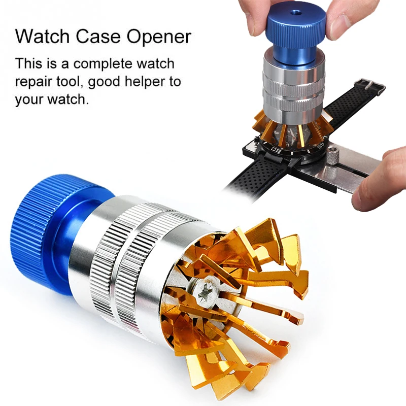 Image of Professional Watch Repair Tool Kit – Plastic Crystal Lift, Case Cover Inserter, Remover, Glass Opener, Battery Replacement Tool for Watchmakers