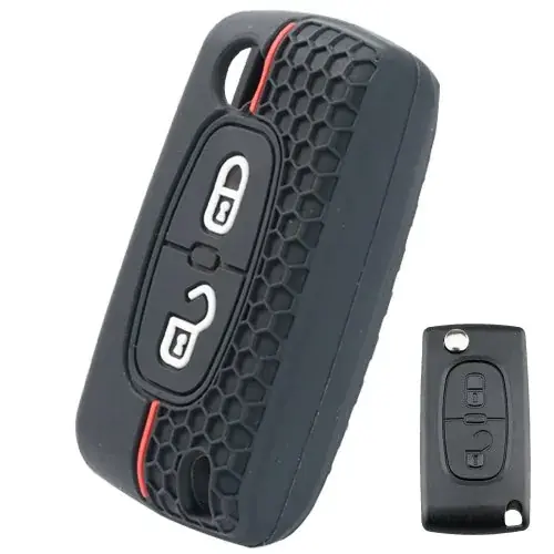 Image de Housse de Clé Silicone 2 Boutons pour Peugeot & Citroën