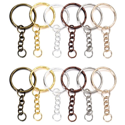 Imagen de Llaveros Redondos Divididos con Anillo de Salto – Kit de 20 a 50 Unidades para Crear Joyas DIY y Accesorios Personalizados