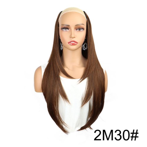 Afbeelding van WIGSIN 22 Inch Synthetische V-vormige Gelaagde 4 Clips Lange Rechte Haarverlenging Mode Onzichtbare Haarstukje Pruik voor Vrouwen