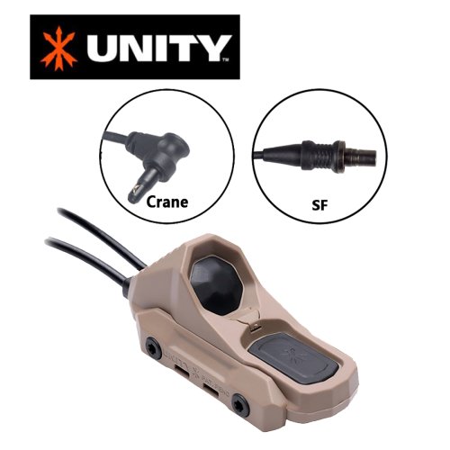 Immagine di Interruttore Tattico a Doppia Funzione Unity Axon con Pressostato per Torcia SureFire M300/M600 e Laser PEQ/Ngal - Compatibile con Gruppi 2, 5, 3.5