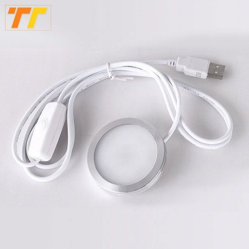 Afbeelding van LED USB 5V Onderkastverlichting voor Kast, Vitrine, Plank en Teller - Binnenverlichting voor Caravan, Camper en Woonwagen met 3W Spotlamp