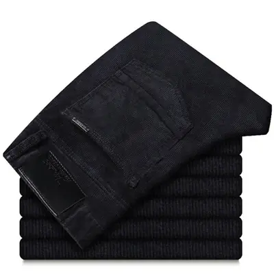 Image de Pantalon Velours Côtelé Homme Hiver - Coupe Régulière & Élastique