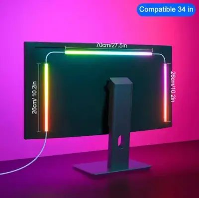 Image de Lumière LED RGBIC pour PC - Éclairage Ambiant Sync Musique