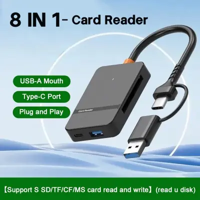 Image de Lecteur de Cartes 8 en 1 USB 3.0 - Ultra Rapide & Polyvalent