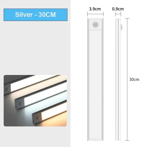 Imagen de Luz nocturna, luz Led para debajo del gabinete, luz nocturna con Sensor de movimiento, luz para arma...