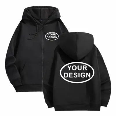 Image de Sweatshirt Zippé Unisexe - Style Décontracté & Personnalisable