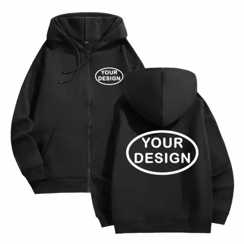 Image de Sweatshirt Zippé Unisexe - Style Décontracté & Personnalisable