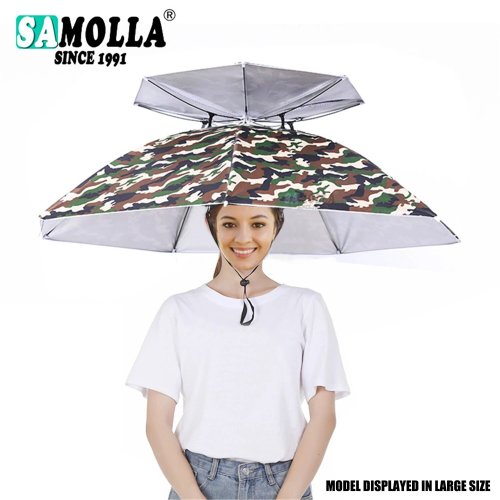 Imagen de Sombrero Plegable con Protección Solar UV y Paraguas Integrado para Pesca y Playa – Impermeable y de Doble Capa