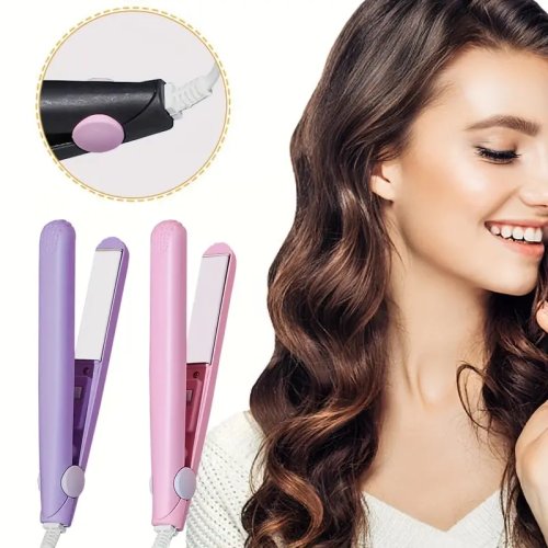 Immagine di Piastra per Capelli Multicolore con Riscaldamento Rapido in Ceramica - Perfetta per Frangie, Arricciatura e Raddrizzamento