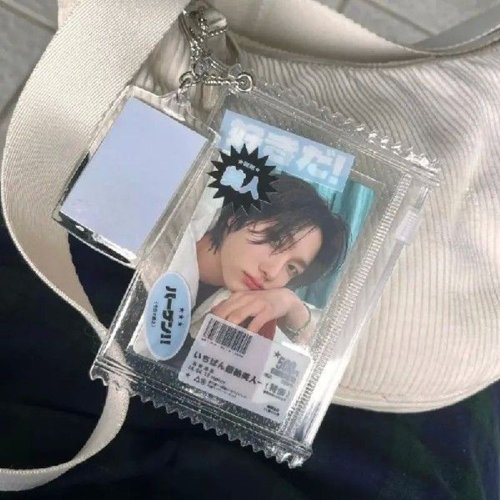 Imagen de Fundas Transparentes Brillantes para Tarjetas KPOP y Coleccionables
