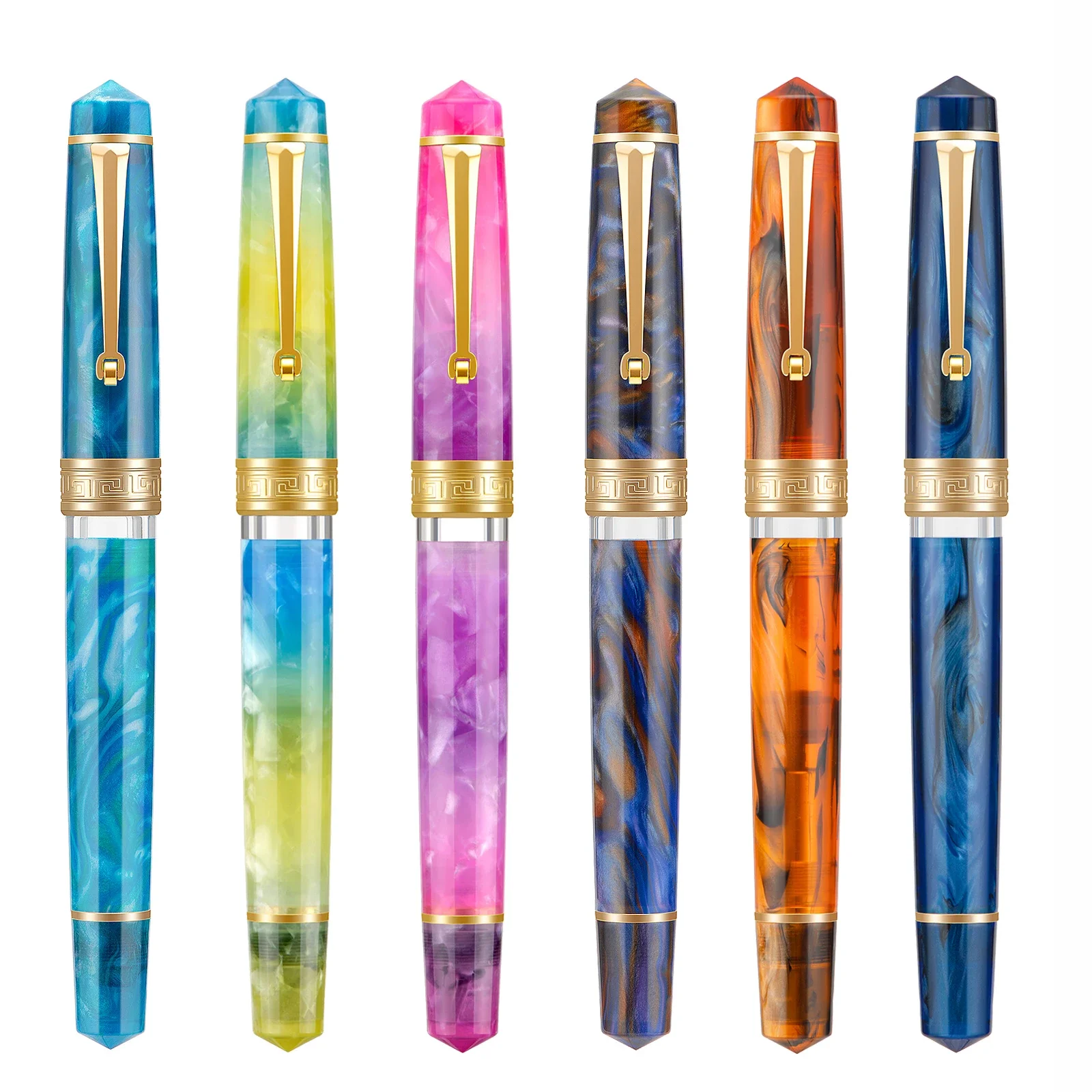 Afbeelding van Elegante Acryl Vulpen met Gouden Clip