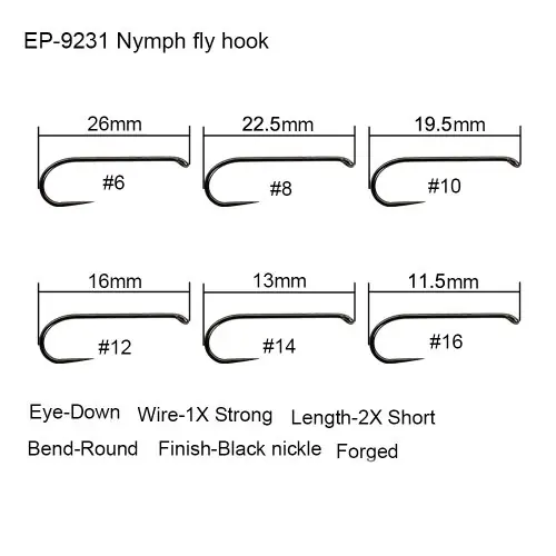 Nymphe mouche crochet 9231