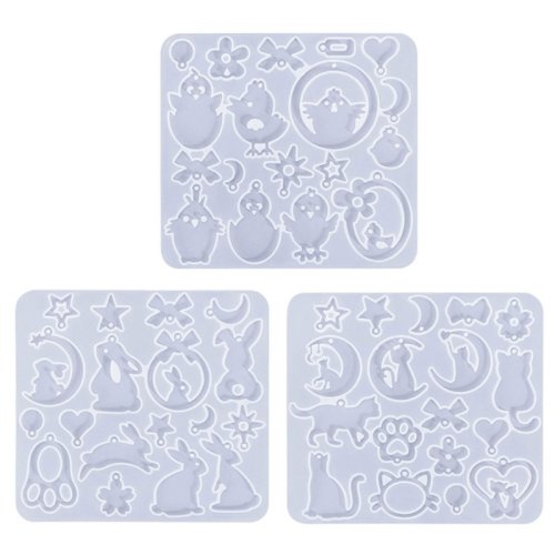 Imagen de Molde de Silicona para Pendientes DIY con Diseño Animal – Ideal para Resina Epoxi, Cristal y Llaveros Creativos