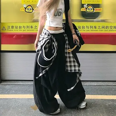 Image de Pantalon Cargo Y2K Femme - Style Streetwear Harajuku