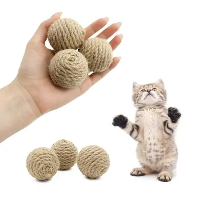 Image de Boule de Chanvre pour Chat - Jouet Interactif et Sonore