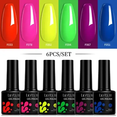Image de Kit Vernis à Ongles Rose Vif - Gel Semi-Permanent UV LED
