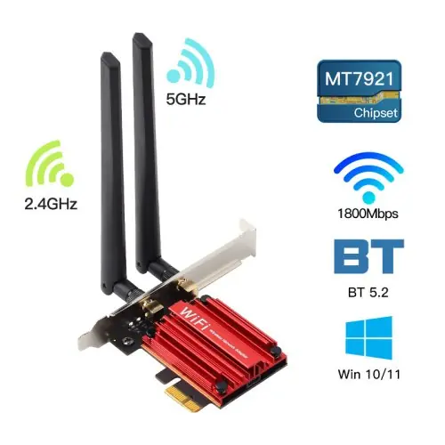 Image de Adaptateur WiFi 6E AX210 3000 Mbps - PCI Express