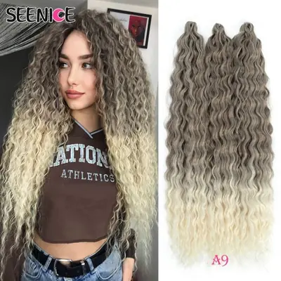 Image de Cheveux Tressés Afro Curl Ombre 22" - Extensions Synthétiques