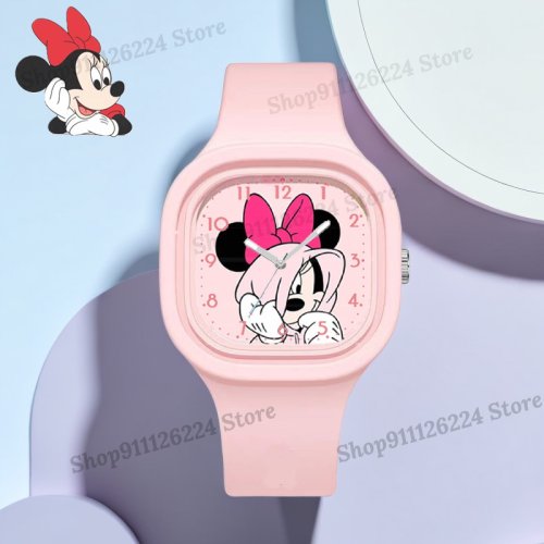 Immagine di Orologio da Polso per Bambini Disney Mickey e Minnie, Design Kawaii con Personaggi Anime, Accessorio Carino e Colorato per Ragazze e Ragazzi