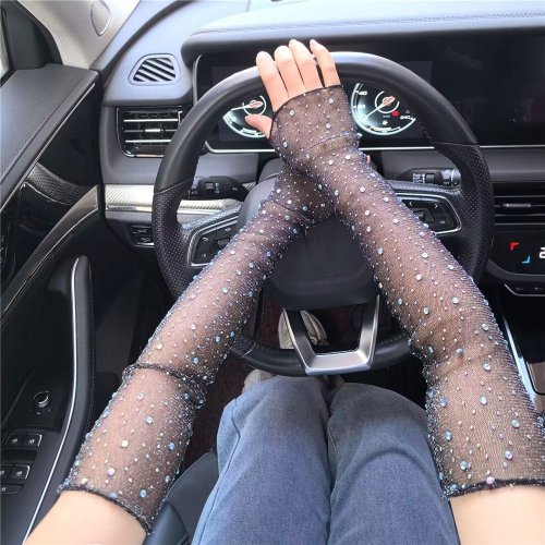 Imagen de Mangas de Brazo de Protección Solar con Malla Transpirable y Tejido de Seda de Hielo para Mujeres – Ideal para Verano